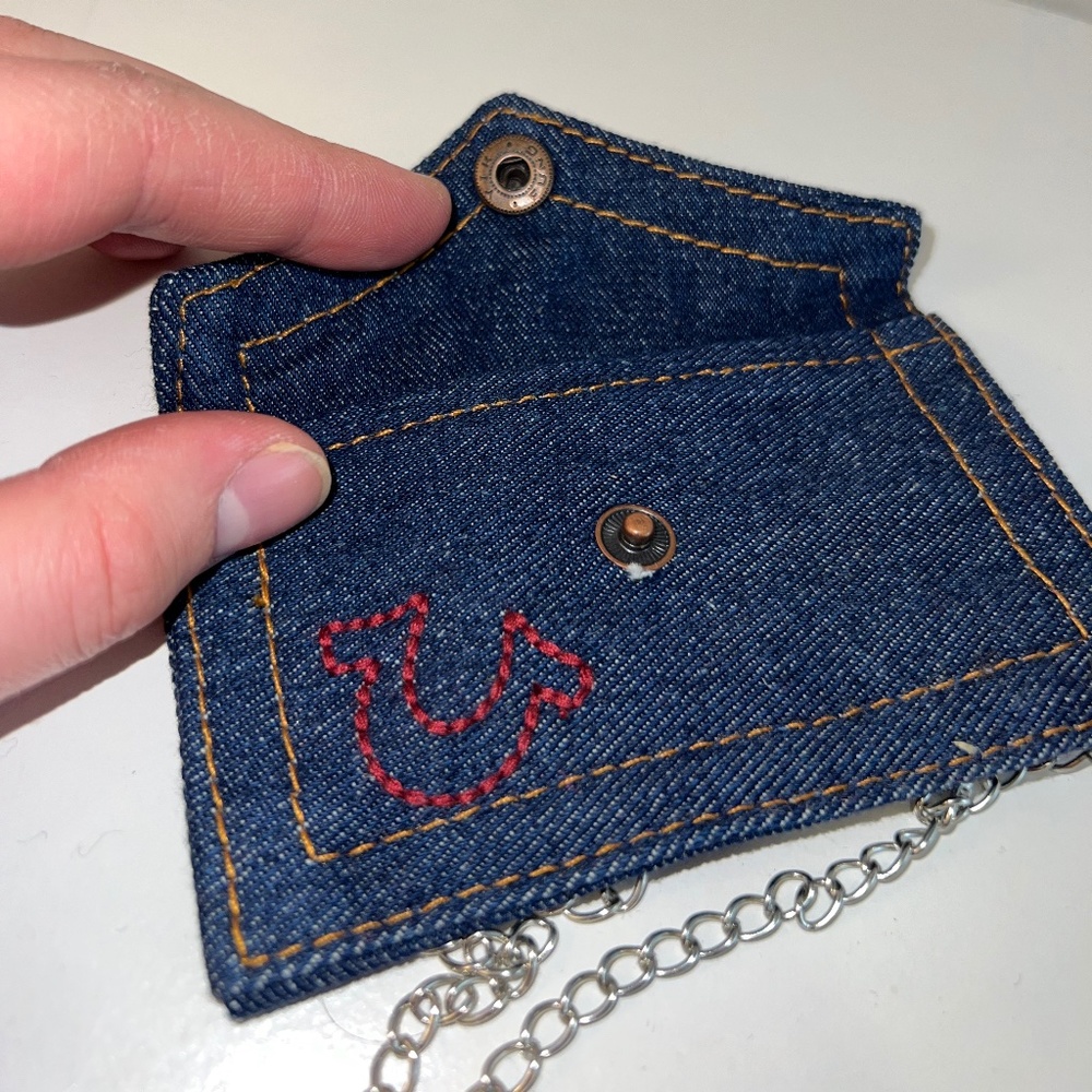 True Religion Swim - Vintage Rare Wallet on Chain/Coin Pouch in Denim  - 80% OFF